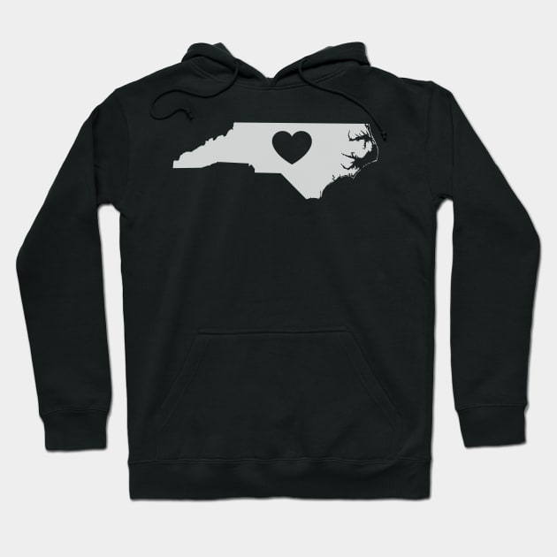 North Carolina Love Heart Hoodie by helloshirts